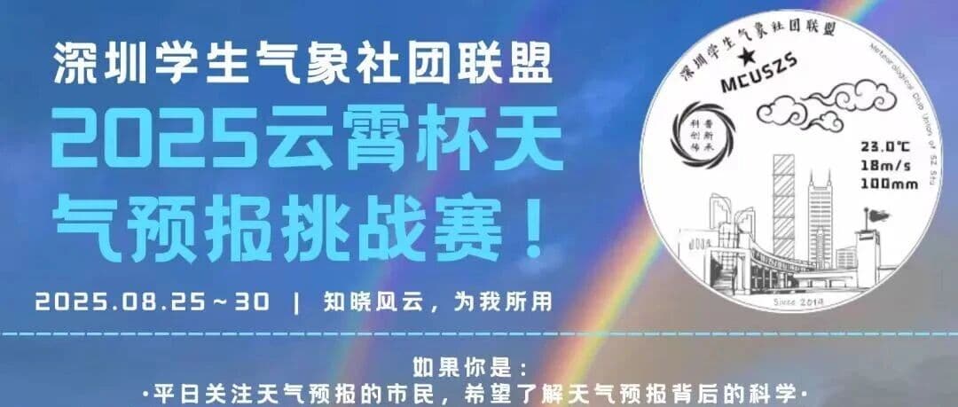 恭喜南科大气象社在第二届“云霄杯”天气预报挑战赛中夺得个人+团体双冠军！
